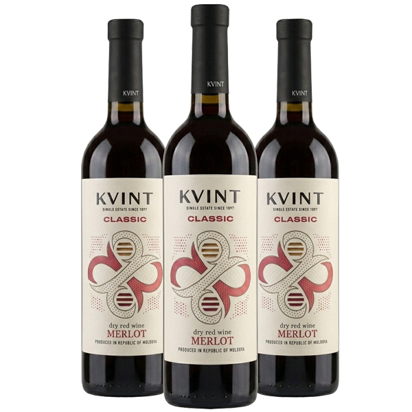 Вино Мерло сухое красное 0.75 л